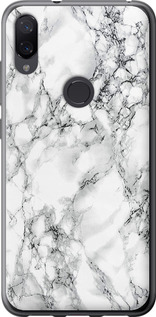 Чехол на Xiaomi Mi Play Мрамор белый 4480t-1644 (Черный)