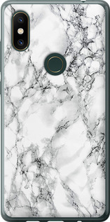 Чехол на Xiaomi Mi Mix 2s Мрамор белый 4480u-1438 (Черный)