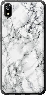 Чехол на Xiaomi Redmi 7A Мрамор белый 4480u-1716 (Черный)