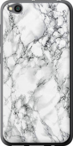 Чехол на Xiaomi Redmi Go Мрамор белый 4480u-1667 (Черный)