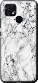 Чохол на Xiaomi Poco C40 Мрамор білий 4480u-2701 (Black)