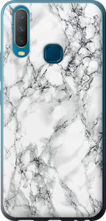 Чехол на Vivo Y17 Мрамор белый 4480u-1447 (Черный)