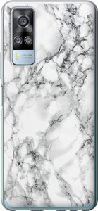 Чехол на Vivo Y51 2020 Мрамор белый 4480u-2241 (Черный)
