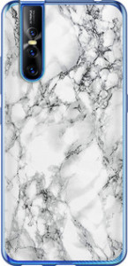 Чехол на Vivo V15 pro Мрамор білий 4480t-1763 (Чорний)