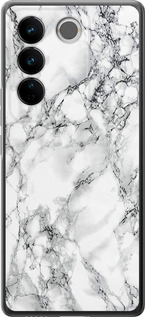 Чехол на Vivo S16 Pro Мрамор белый 4480u-3123 (Черный)