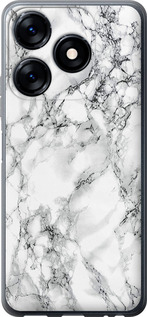 Чехол на Tecno Spark 10 Мрамор белый 4480u-3023 (Черный)
