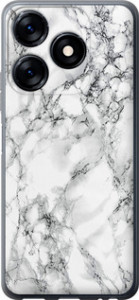 Чехол на Tecno Spark 10 Мрамор білий 4480u-3023 (Black)
