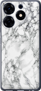Чехол на Tecno Spark 10 Pro Мрамор белый 4480u-3022 (Черный)