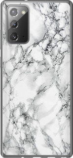Чехол на Samsung Galaxy Note 20 Мрамор білий 4480u-2036 (Чорний)