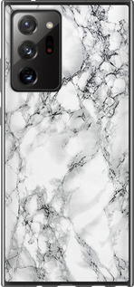 Чехол на Samsung Galaxy Note 20 Ultra Мрамор білий 4480t-2051 (Чорний)