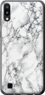 Чохол на Samsung Galaxy M10 Мрамор білий 4480t-1661 (Чорний)