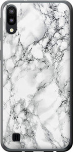 Чохол на Samsung Galaxy M10 Мрамор білий 4480t-1661 (Чорний)