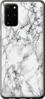 Чехол на Samsung Galaxy S20 Plus Мрамор белый 4480u-1822 (Черный)