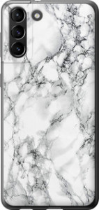 Чехол на Samsung Galaxy S21 Plus Мрамор белый 4480t-2115 (Черный)