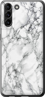 Чехол на Samsung Galaxy S21 Plus Мрамор белый 4480u-2115 (Черный)