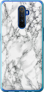 Чехол на Realme X2 Pro Мрамор белый 4480t-1866 (Черный)