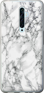 Чохол на Oppo Reno 2Z Мрамор білий 4480u-1867 (Чорний)