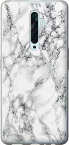 Чехол на Oppo Reno 2Z Мрамор белый 4480u-1867 (Черный)