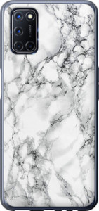 Чохол на Oppo A52 Мрамор білий 4480u-1930 (Чорний)