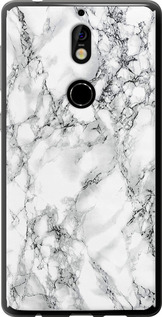 Чехол на Nokia 7 Мрамор белый 4480u-1367 (Черный)
