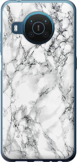 Чехол на Nokia X20 Мрамор белый 4480u-2532 (Черный)