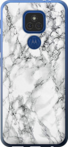 Чохол на Motorola E7 Plus Мрамор білий 4480u-2107 (Black)