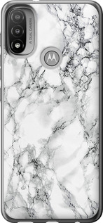 Чехол на Motorola E20 Мрамор белый 4480u-2509 (Черный)