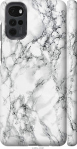 Чехол на Motorola G22 Мрамор белый 4480m-2681 (Черный)