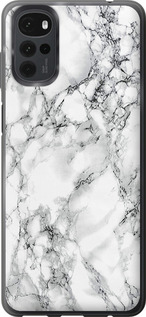 Чехол на Motorola G22 Мрамор белый 4480u-2681 (Черный)