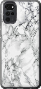 Чехол на Motorola G22 Мрамор белый 4480u-2681 (Черный)