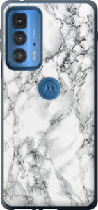 Чехол на Motorola Edge 20 Pro Мрамор белый 4480u-2662 (Черный)