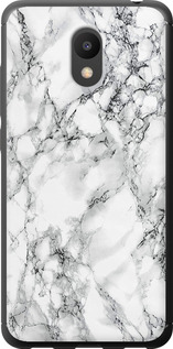 Чехол на Meizu M6 Мрамор белый 4480t-1349 (Черный)
