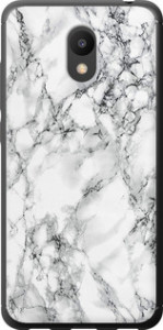 Чехол на Meizu M6 Мрамор белый 4480u-1349 (Черный)