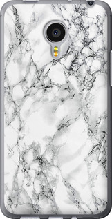 Чехол на Meizu MX4 PRO Мрамор белый 4480u-132 (Черный)