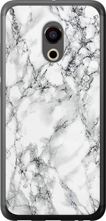 Чехол на Meizu Pro 6 Мрамор белый 4480t-293 (Черный)