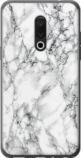 Чохол на Meizu 15 Plus Мрамор білий 4480u-1473 (Чорний)