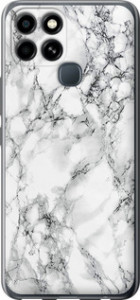 Чохол на Infinix Smart 6 Мрамор білий 4480u-2758 (Чорний)
