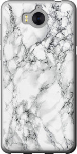 Чохол для Huawei Y5 2017 Мрамор білий 4480t-992 (Чорний)