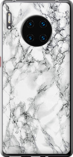 Чехол на Huawei Mate 30 Pro Мрамор белый 4480u-1796 (Черный)