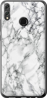 Чохол на Huawei Honor 8X Мрамор білий 4480t-1596 (Чорний)