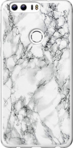 Чехол на Huawei Honor 8 Мрамор белый 4480u-351 (Черный)