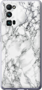 Чехол на Huawei Honor 30 Pro Мрамор белый 4480u-1920 (Черный)