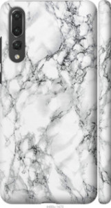 Чехол на Huawei P20 Pro Мрамор білий 4480m-1470 (Чорний)