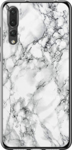 Чохол для Huawei P20 Pro Мрамор білий 4480t-1470 (Чорний)