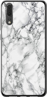Чехол на Huawei P20 Мрамор белый 4480u-1396 (Черный)