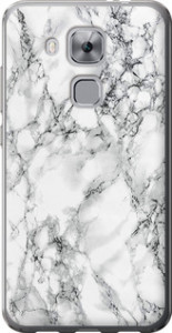 Чехол на Huawei Nova Plus Мрамор белый 4480u-961 (Черный)