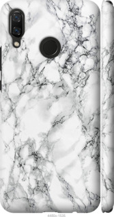 Чохол на Huawei Nova 3 Мрамор білий 4480m-1535 (Black)