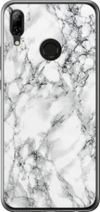 Чехол на Huawei Nova 3 Мрамор белый 4480u-1535 (Черный)