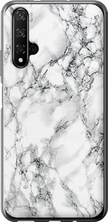 Чохол на Huawei Nova 5T Мармур білий 4480u-1833 (Чорний)