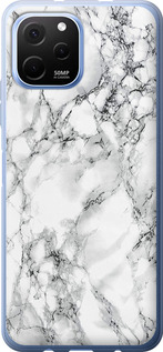 Чехол на Huawei Nova Y61 Мрамор білий 4480u-2983 (Чорний)